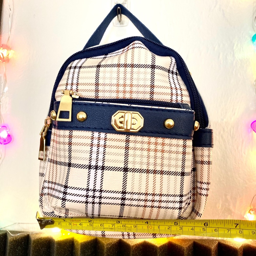 Fashion Plaid Small backpack - Picture 3 of 4